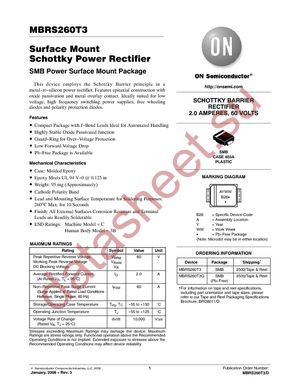 MBRS260T3 datasheet  